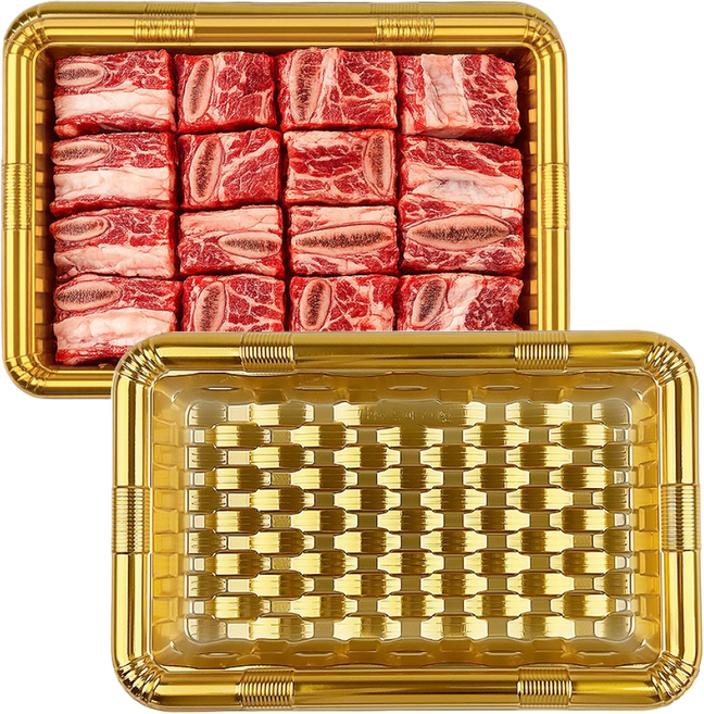 올플러스 금색 등트레이 2호 정육 선물세트 등채반, 5개입, 1개