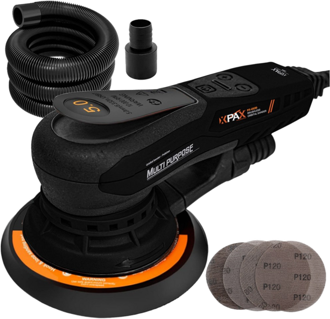 [팍스] PX-OS50 6인치 랜덤 오비탈 샌더 폴리셔 원형 샌딩기 광택기, 1개, 본품(배터리없음)