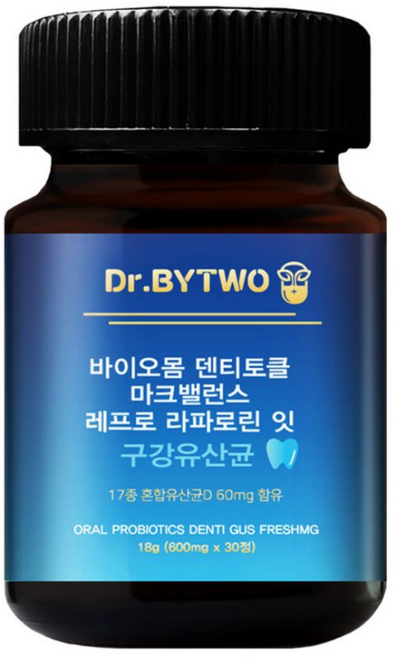 [특허 구강유산균] 구강케어 잇몸유산균 애플민트향 자일리톨함유 600mg x 150알, 5개, 30정