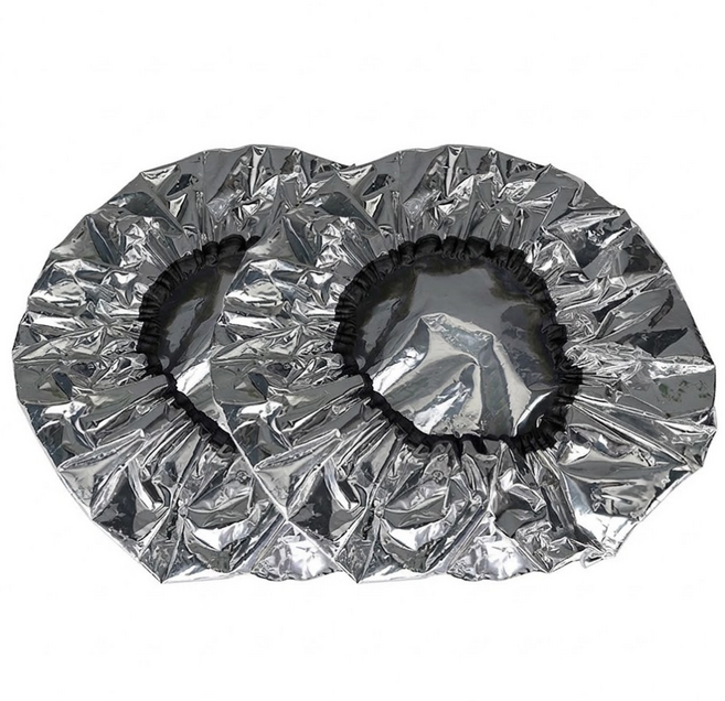 더빗다 두꺼운 헤어캡 고급형 셀프 홈케어 알루미늄 트리트먼트 염색 파마, 2개