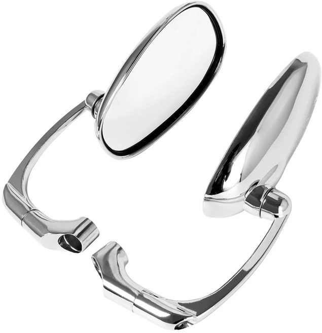 킹콩 혼다 슈퍼커브 사이드미러 크롬 백미러 클래식 스쿠터 범용 호환, 크롬실버, 1세트