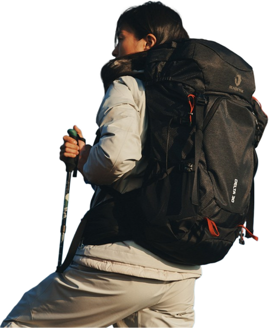 블랙야크 30리터 에어 등판 후드형 등산배낭 알파인델타30A 2BYKSX4909, BLACK