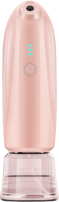 케이엠 홈케어 휴대용 충전식 고압 미세 나노입자분사 저분자 미스트기 수분공급기, 핑크, Z114