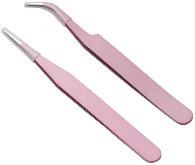알리오마켓 다꾸용 정밀 핀셋 세트, 1세트, 핑크 세트