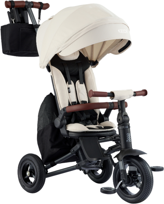 삼천리자전거 2026 케디 플러스 세발자전거 폴딩 접이식 유모차, 오트밀, 1개
