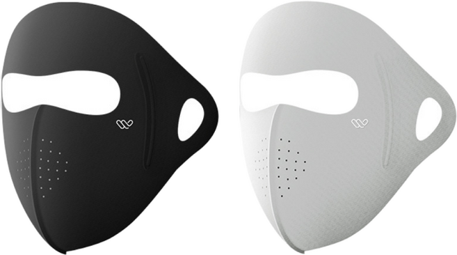 완켄판시 골프마스크 자외선차단마스크 얼굴햇빛가리개 쿨 마스크, 검은색 + 회색, 1개