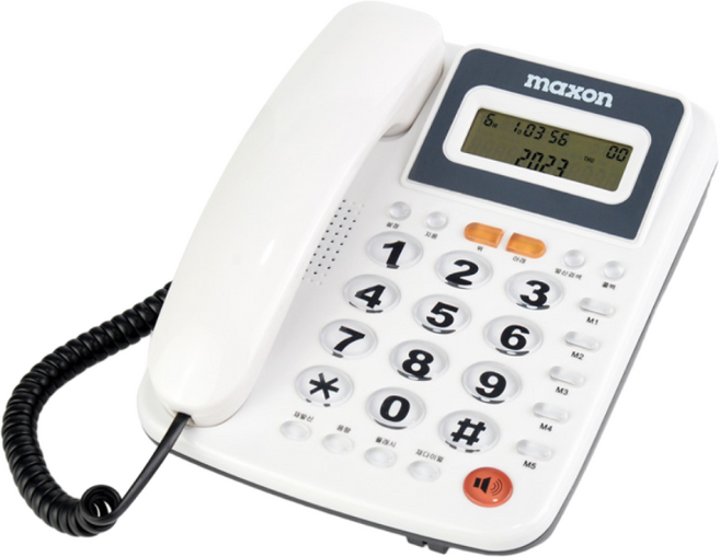 맥슨 발신자표시 유선전화기 M50 일반 전화기, 단품