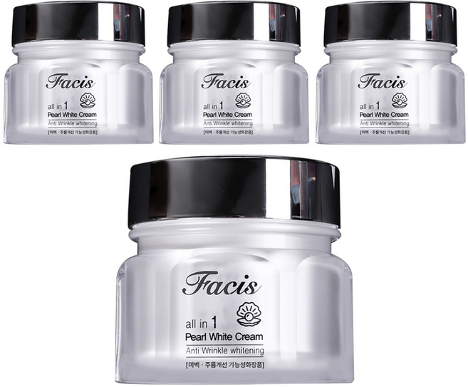 파시스 올인원 진주 브라이트닝 크림 피부영양 탄력 주름개선 미백, 100ml, 4개
