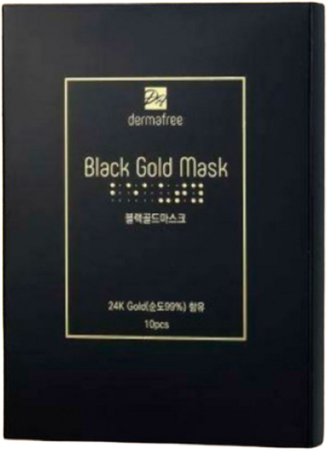 더마프리 블랙 골드마스크 24K 10매+마스크팩2매, 1개