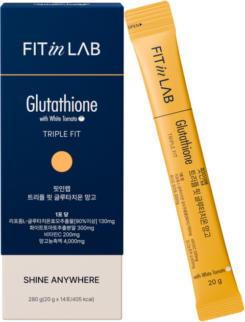 핏인랩 트리플 핏 글루타치온 망고 순도 90 액상 리포좀 글루타치온 HACCP 인증, 1개, 14회분