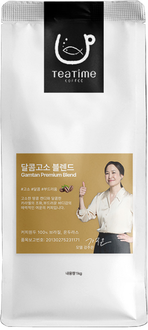 티타임커피 달콤고소 블렌드 1kg 원두커피 맛있는 로스팅 원두, 1개, 홀빈(분쇄안함)