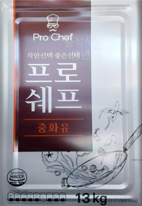 프로쉐프 중화유 라드 97% 13kg 중화돈지 중식 라드유 돼지기름, 13L, 1개