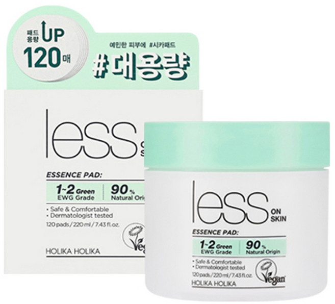 홀리카홀리카 레스온스킨 에센스 패드 160g, 80매입, 220ml, 1개