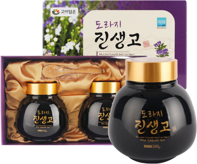 고이담은 도라지진생고500gx2병세트+보자기, 500g, 1세트