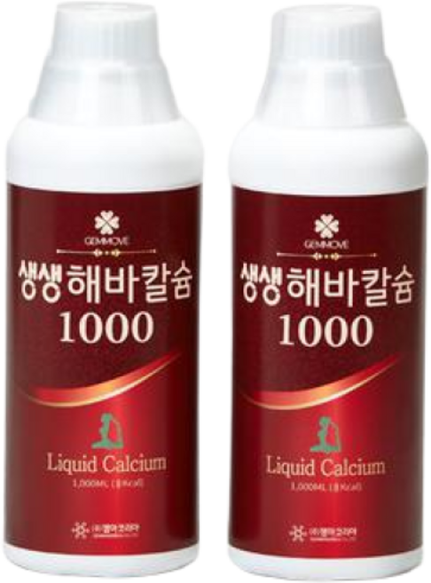 무릎영양제 임산부 성장기 칼슘제 골다공증 수용성 이온칼슘 해바 칼슘 1000ml x 2개, 1L