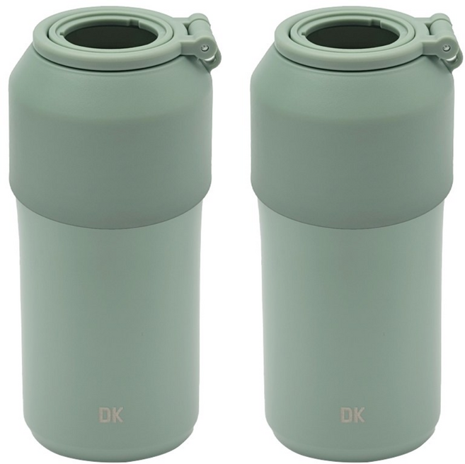 홈하우스 캔 홀더 아이스 쿨러 500ml, 2개, 파스텔그린