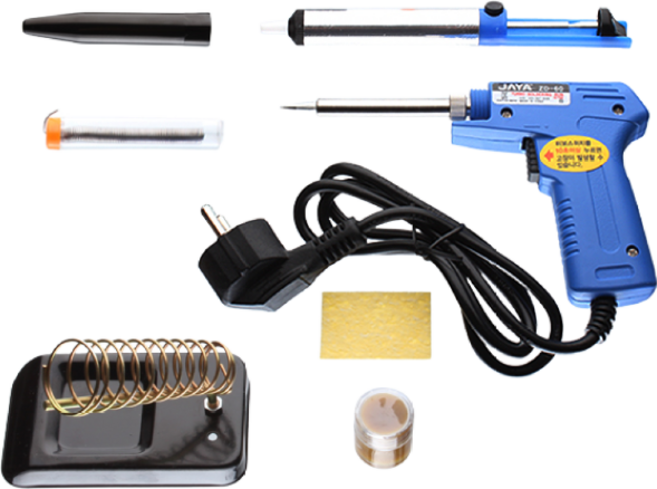 권총인두기7종 전기인두기 납땜 인두 용품 흡입기 페이스트 실납, 1세트