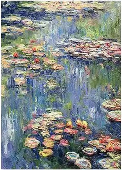 luntim DIY 명화그리기 유화 그림 그리기 선물 아크릴화 30x40 명화 풍경화 힐링 아트, 1개, 모네 수련