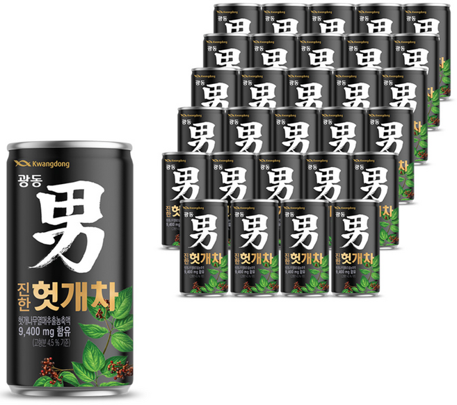 광동진한헛개차 남, 180ml, 30개