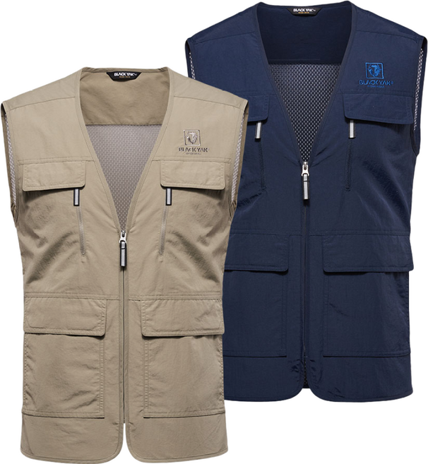 블랙야크 남성 여름 다용도 등산 낚시 작업 망사조끼 BKJ-1027