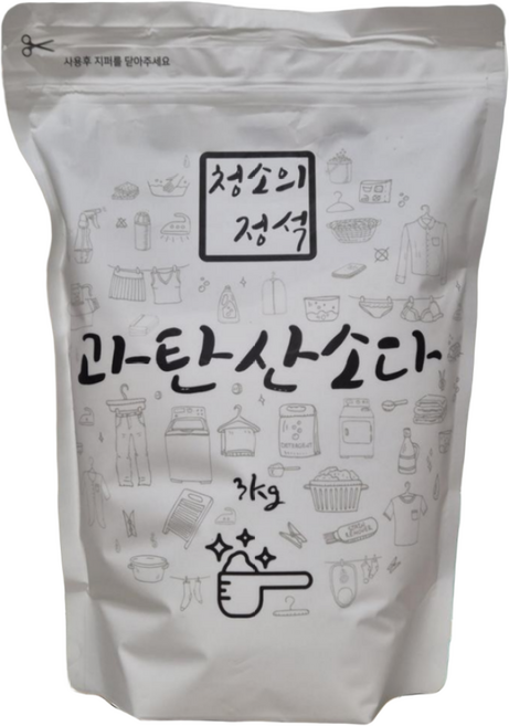 과탄산소다 3kg 파우치 청소의정석, 1개