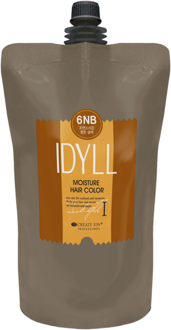 [공식] 레삐 이딜 모이스처 헤어 컬러 내추럴 브라운 새치 염색약, 6NB(자연스러운 밝은 갈색), 1개