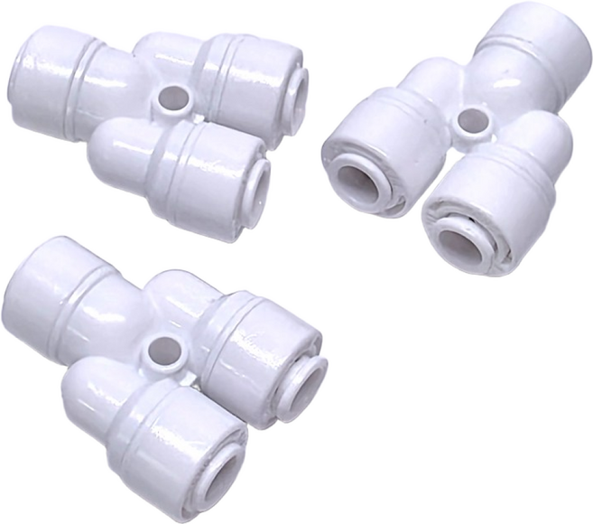 아쿠아메이드 정수기부품 원터치피팅 Y자 (1/4인치 외경 6mm호스 용), 1세트, AM 원터치피팅 Y 003