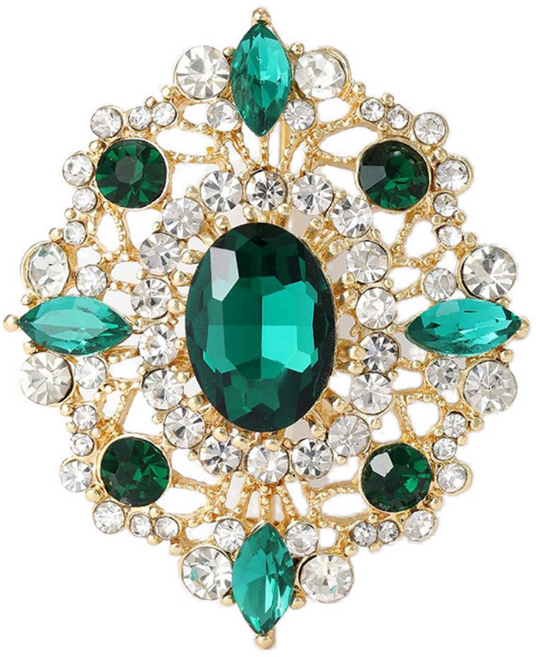 유럽풍 궁정 레트로 브로치 고급 럭셔리 크리스탈 배지 여성 코트 정장 핀브로치 코사지 기품 액세서리 선물 추천