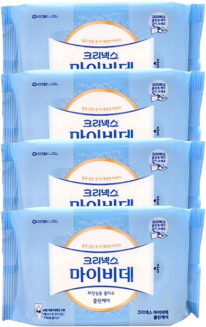 마이비데 화장실용 물티슈, 110g, 46매, 4개
