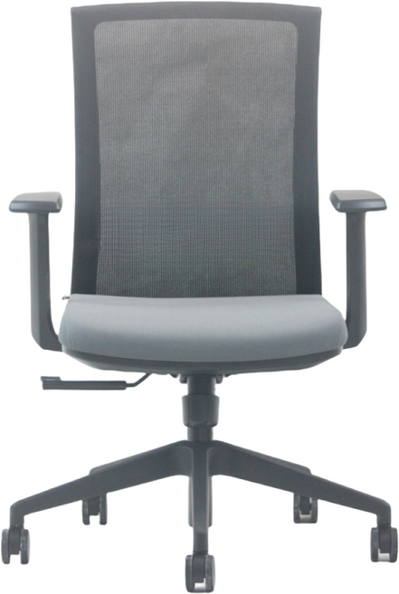 일본정품브랜드 OFFICE . STAR ENE-X 사무용 의자 회의실용 학생용 컴퓨터 메쉬 체어, 흑색 + 흑색 + 회색