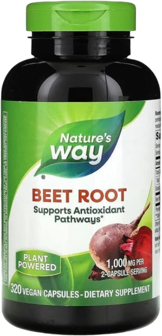 [1+1] 네이처스웨이 비트 루트 1000mg 베지캡슐 320정 Natures Way Beet Root / 해외직구 미국정품, 2개 - 쿠팡