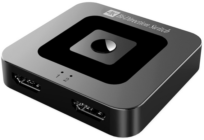 라디온 HDMI 선택기 4K 60Hz UHD 양방향 모니터 셀렉터 스위치 비디오 스플리터, 1개, 블랙