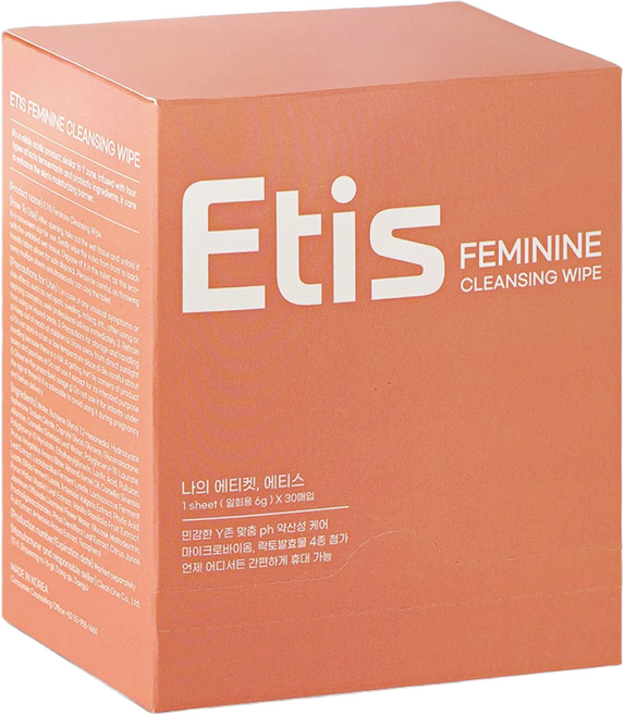 크린원 에티스 저자극 여성 청결 티슈 휴대용 30p, 30개