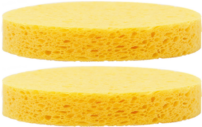 벨로티 바디클렌징 두꺼운 해면스펀지 2개입, 노란색, 1개