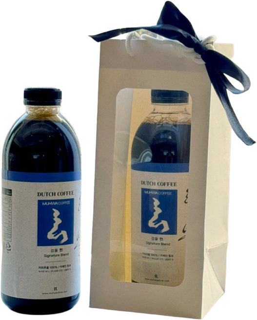 무화 더치커피 시그니처 블렌드 검을 현 1L 선물세트, 1개, 1개입