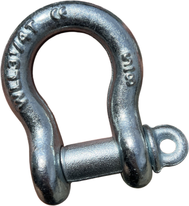 샤클 사클 라운드 슬링벨트 슬링바 체결연결용 체인부속품, 5/16인치 (0.75톤), 1개