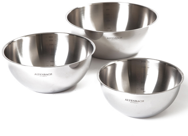 알텐바흐 스테인리스 STS304 믹싱볼 샐러드볼 3종, 1세트