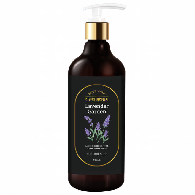 더허브샵 클렌징 라벤더 바디워시, 1개, 500ml