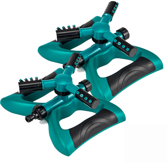 회전 스프링쿨러 잔디 정원 농사 화단 텃밭 자동 물주기 물분사기 스프링클러 일자형, 2개