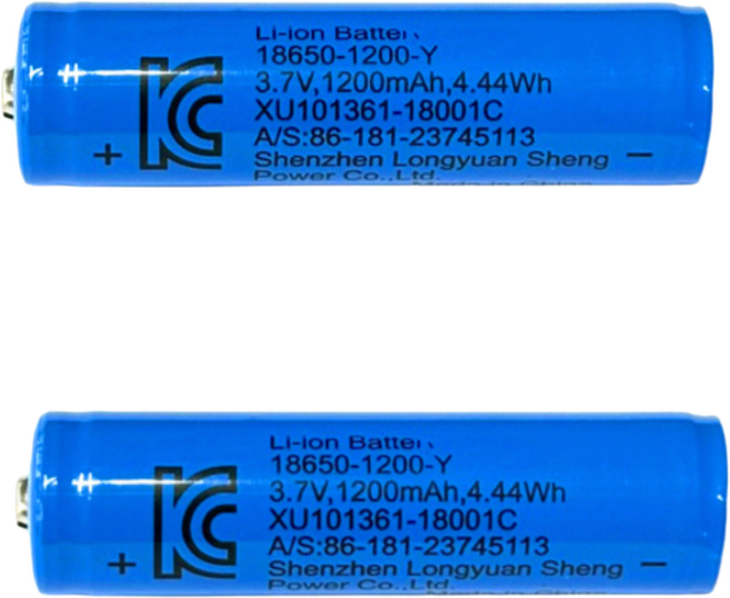 [1+1] sg타임 KC인증 18650 리튬이온 배터리 1200mAh 3.7V 충전지, 1세트, 2개입