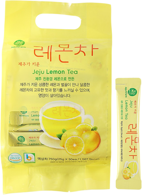 제주 레몬차 스틱 25g, 1개, 30개입