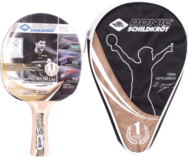 도닉 탁구라켓 Pre 골드 쉐이크라켓+케이스, 단품, 1개