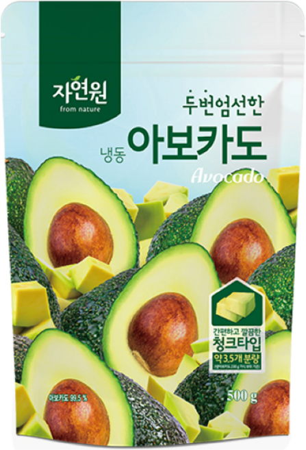 [자연원] 두번엄선한 냉동 아보카도 500g, 3개