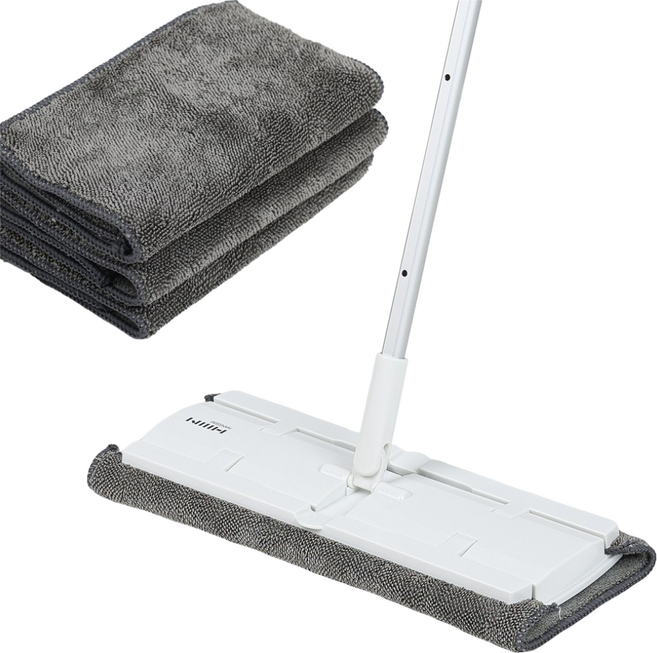 한샘 와이드 청소 밀대걸레 클립형 극세사걸레 3장 포함, 1개