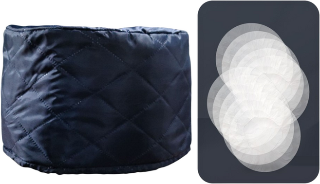 [국내생산] JEEN 진 어메이징 전기 헤어캡 홈케어 트리트먼트 캡 + 사은품증정, 네이비 + 비닐헤어캡 10매, 08258