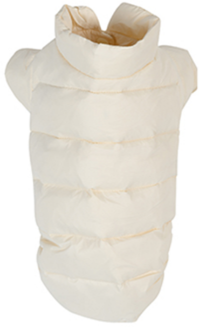 아쿠아티카 강아지 패딩조끼, 아이보리, 1개