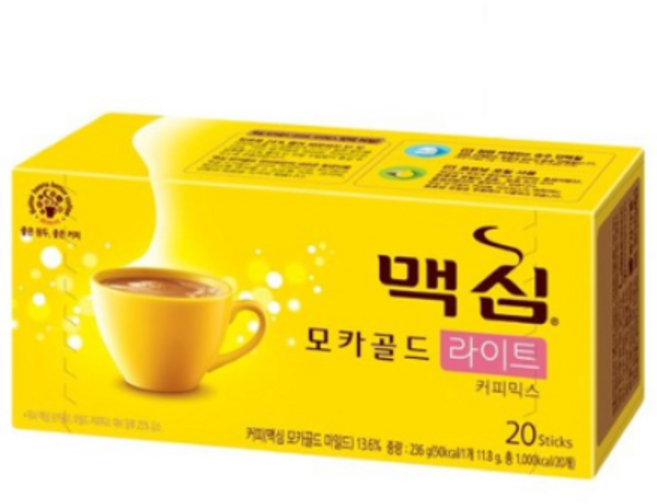 맥심 모카골드 라이트 커피믹스, 11.8g, 20개입, 8개