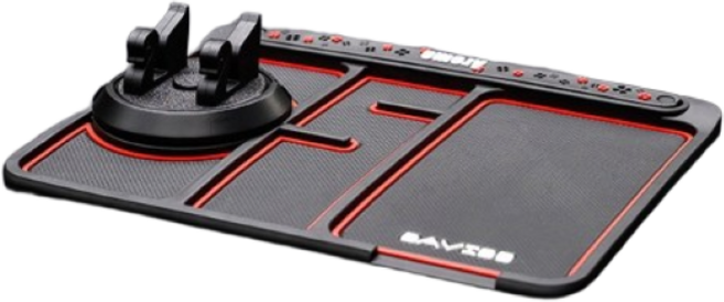 코코몰 차량용핸드폰거치대 차량용 논슬립패드 4in1 거치대, 1개, 블랙레드