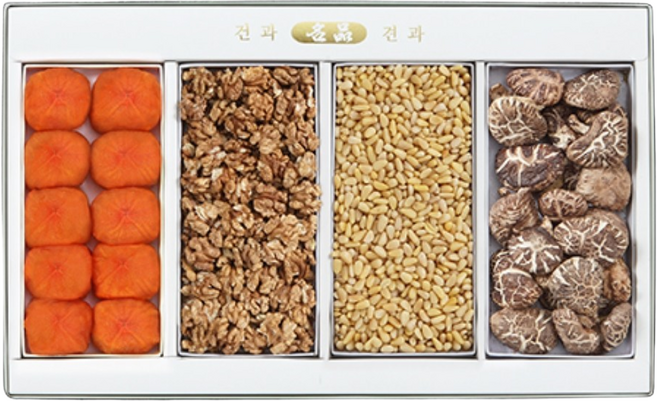 [대명상사]임산물세트 10호 (곶감 510g + 호두<조각호두살>205g + 표고버섯<흑화고>(중)120g + 잣 200g), 1개