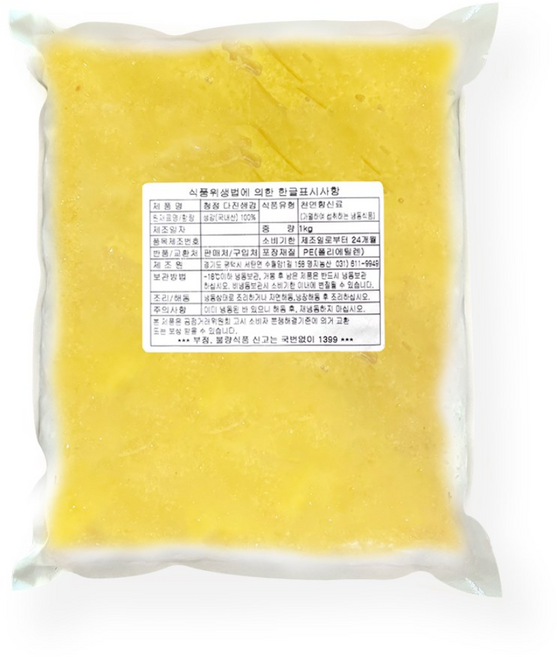 청정 냉동 국내산 다진생강, 10개, 1kg